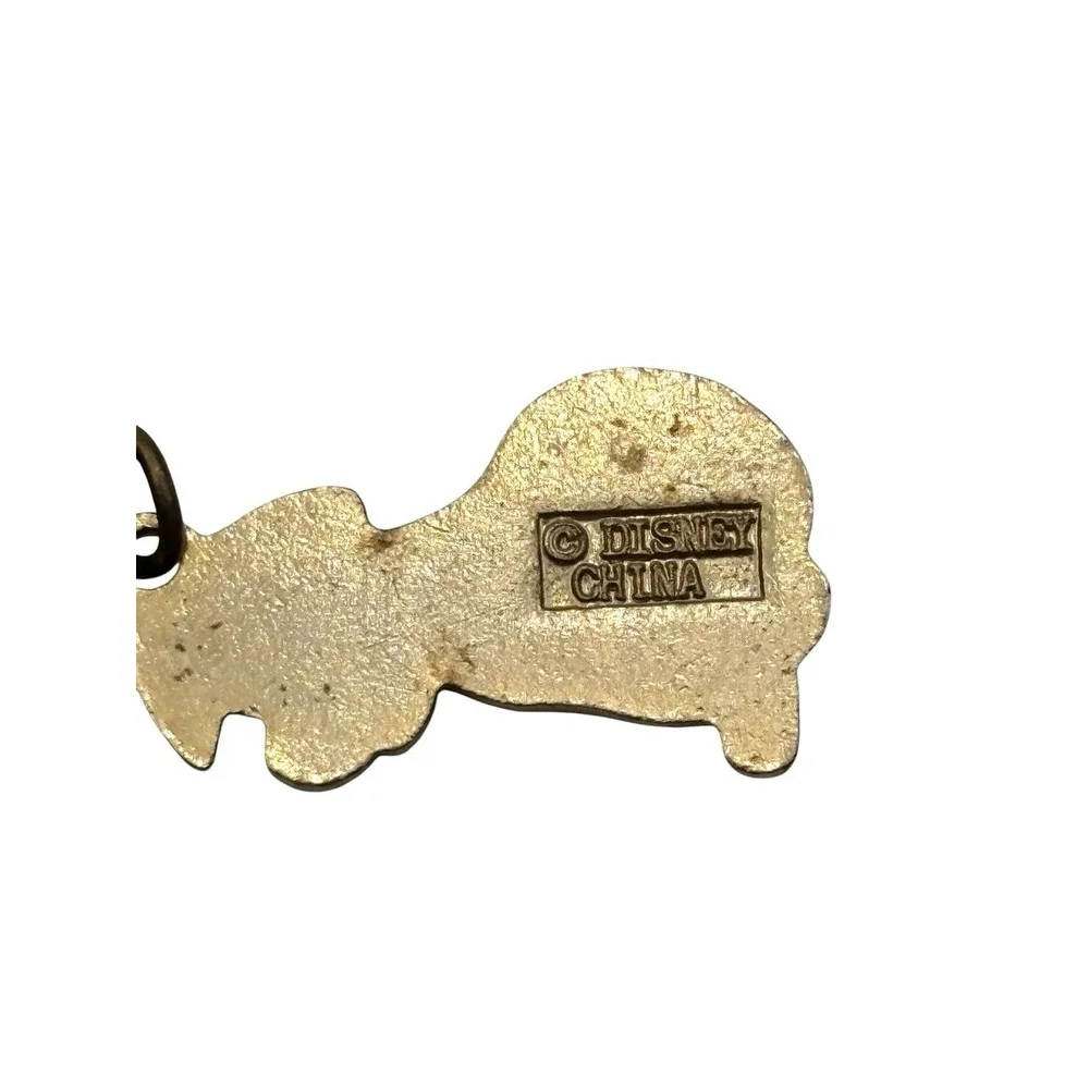 Vintage Disney Gold Tone Enamel 101 Dalmatians Puppy Dog Pierced Dangle Earrings